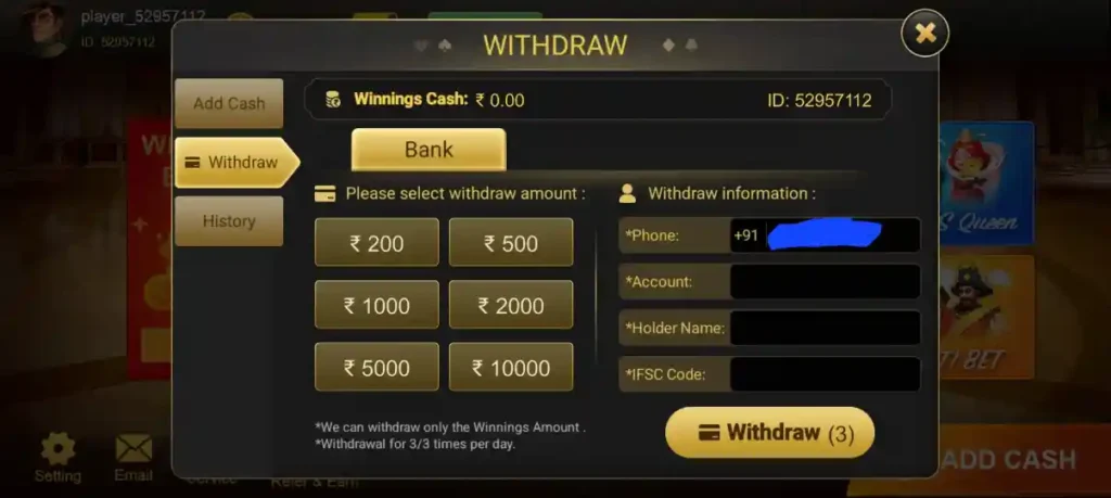 Complete Guide For Withdrawal On Teen Patti Clan