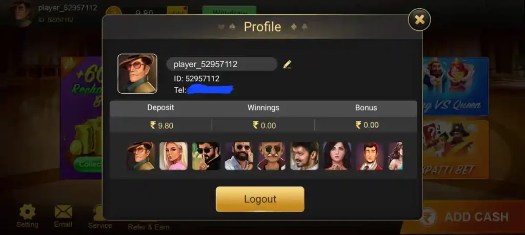 How To Edit Teen Patti Clan App Profile