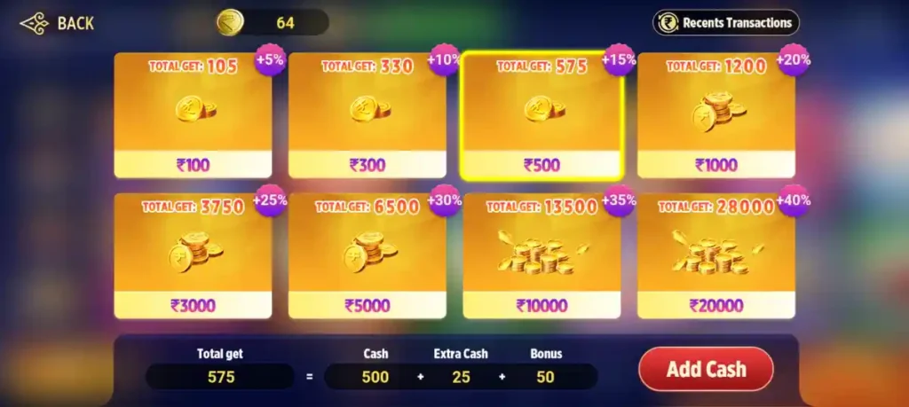 Recharge Process Of Teen Patti Galaxy